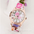 2015 hot sell women's geneva printing silicone watch